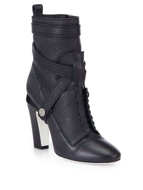 fendi black leather ankle boots|Fendi boots the real.